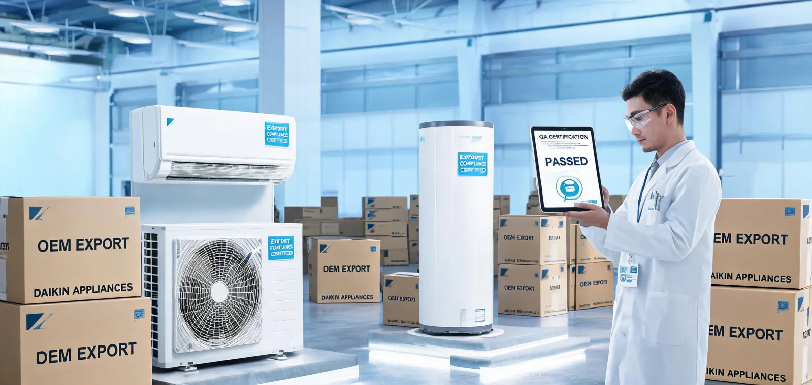 Daikin inverter heat pump and air purifier factory display